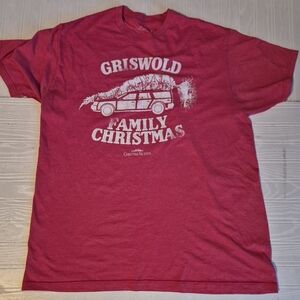 National Lampoons Family Christmas Vacation Griswold Ripple Junction Red T-Shirt